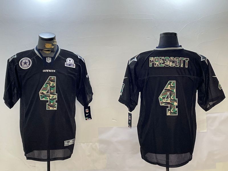 Men Dallas Cowboys #4 Prescott Black Come 2024 Nike Limited NFL Jersey style 4